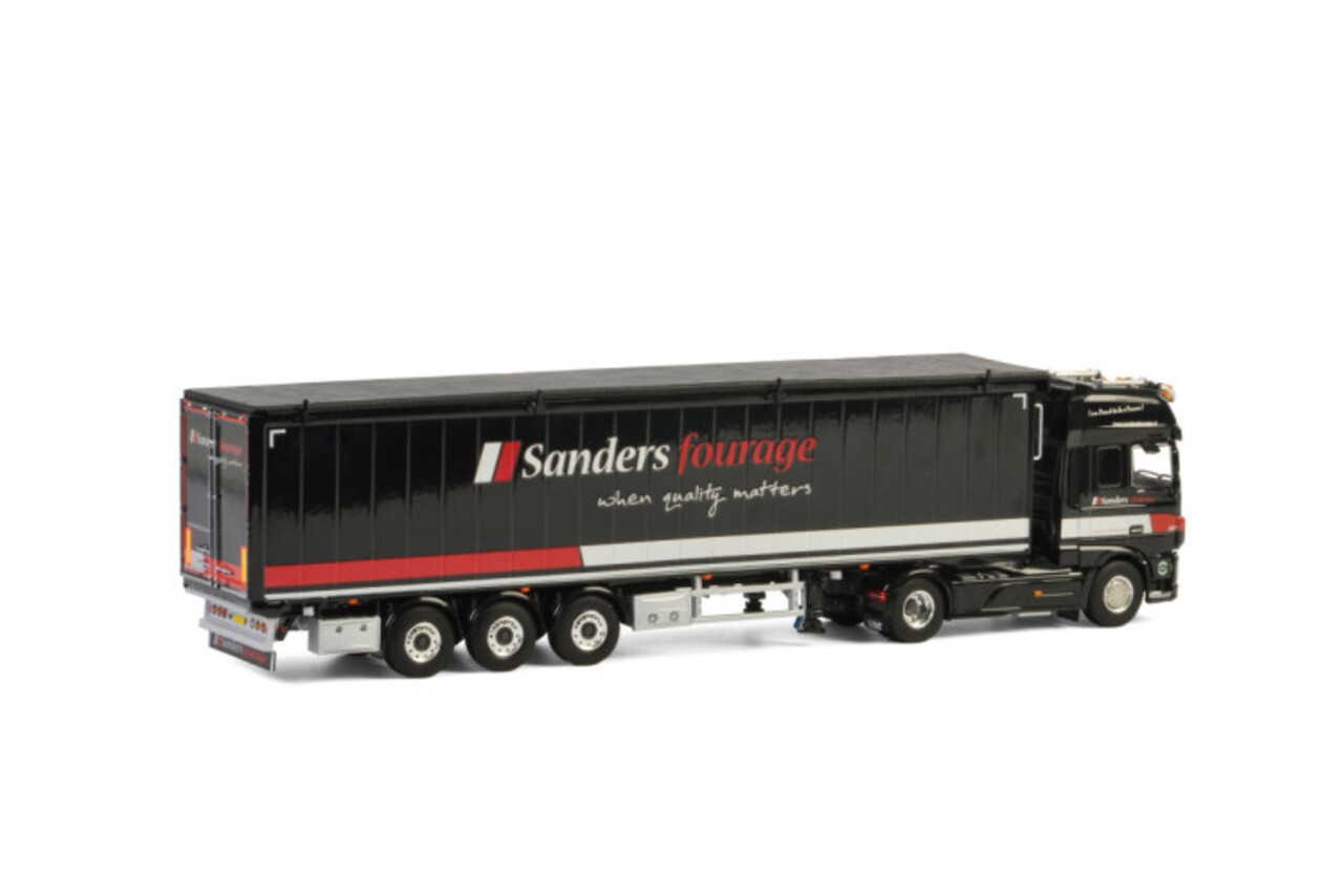 Daf DAF  XF Super Space Cab Euro 6 4x2 + Cargo Floor Volume Trailer 3 axle 'Sanders Fourage' - 1:50 - WSI Models