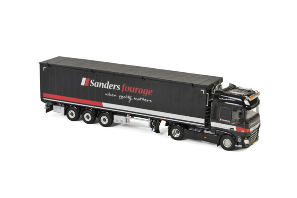 Daf DAF  XF Super Space Cab Euro 6 4x2 + Cargo Floor Volume Trailer 3 axle 'Sanders Fourage' - 1:50 - WSI Models