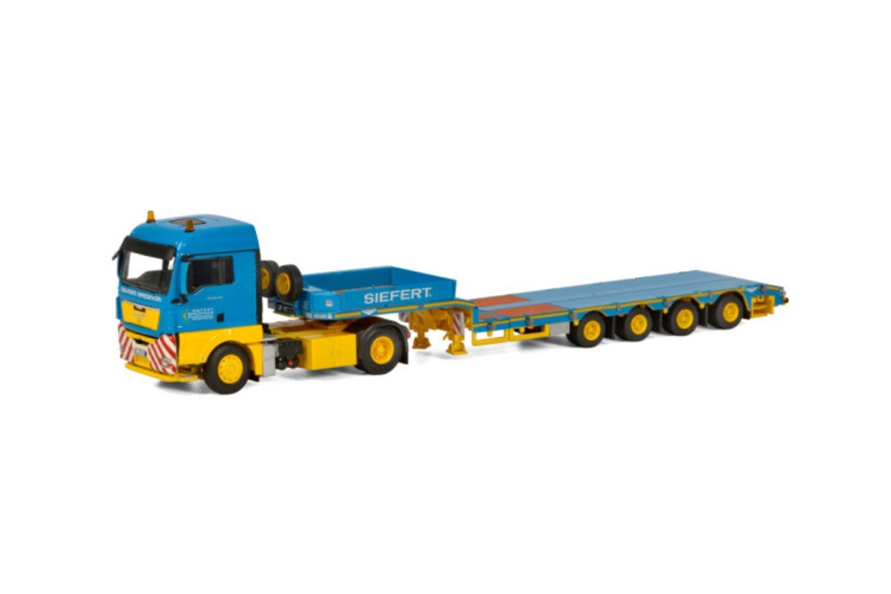 MAN MAN TGX XLX 4x2 + Semi Lowloader 4 axle 'Siefert' - 1:50 - WSI Models MAN MAN TGX XLX 4x2 + Semi Lowloader 4 axle 'Siefert' - 1:50 - WSI Models