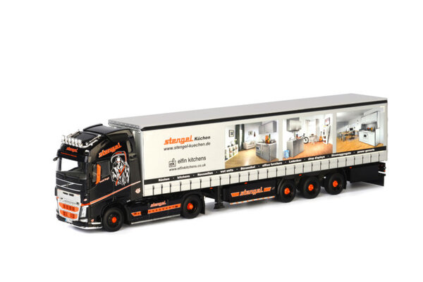 Volvo Volvo FH4 Globetrotter 4x2 + Curtainside Semitrailer 3 axle 'Stengel' - 1:50 - WSI Models Volvo Volvo FH4 Globetrotter 4x2 + Curtainside Semitrailer 3 axle 'Stengel' - 1:50 - WSI Models