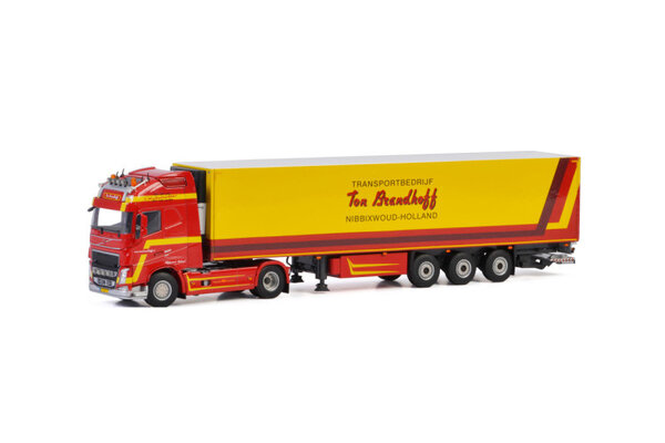 Volvo Volvo FH4 Globetrotter XL 4x2 + Reefer  Semitrailer 3 axle 'Ton Brandhoff' - 1:50 - WSI Models Volvo Volvo FH4 Globetrotter XL 4x2 + Reefer  Semitrailer 3 axle 'Ton Brandhoff' - 1:50 - WSI Models