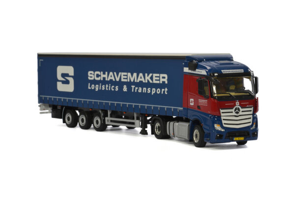 Mercedes-Benz Mercedes-Benz Arocs Stream Space 4x2 + Curtain Side Trailer 'Schavemaker' - 1:50 - WSI Models