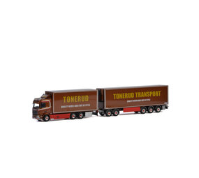 Scania Scania R Normal CR20N Rigid Truck 6x4 + Dolly 2 axle + Box Semitrailer 3 axle 'Tonerud' - 1: 50 - WSI Models Scania Scania R Normal CR20N Rigid Truck 6x4 + Dolly 2 axle + Box Semitrailer 3 axle 'Tonerud' - 1: 50 - WSI Models