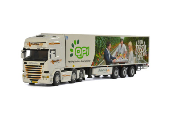 Scania Scania Streamline Topline 6x2 Twin Steer + Reefer Trailer 3 axle 'Visbeen QPI' - 1:50 - WSI Models
