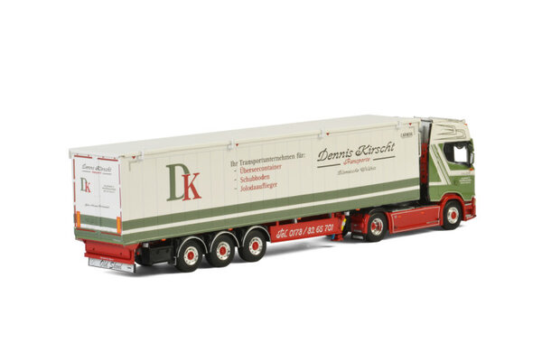 Scania Scania S Highline CS20H 4x2 + Volume Semitrailer Cargo Floor 3 axle 'Kirscht' - 1:50 - WSI Models Scania Scania S Highline CS20H 4x2 + Volume Semitrailer Cargo Floor 3 axle 'Kirscht' - 1:50 - WSI Models