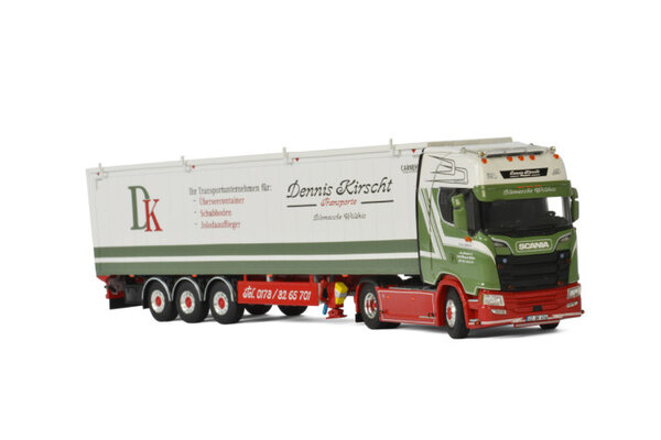 Scania Scania S Highline CS20H 4x2 + Volume Semitrailer Cargo Floor 3 axle 'Kirscht' - 1:50 - WSI Models Scania Scania S Highline CS20H 4x2 + Volume Semitrailer Cargo Floor 3 axle 'Kirscht' - 1:50 - WSI Models