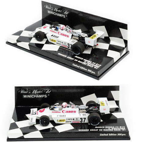 March March Honda F2 812 #37 Winner Great 20 Racers Race Suzuka 1981 - 1:43 - Minichamps