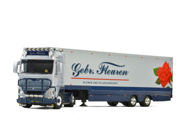 MAN MAN TGX XXL 4x2 + Semi Box Trailer 2 axle 'Gebr. Fleuren' - 1:50 - WSI Models MAN MAN TGX XXL 4x2 + Semi Box Trailer 2 axle 'Gebr. Fleuren' - 1:50 - WSI Models