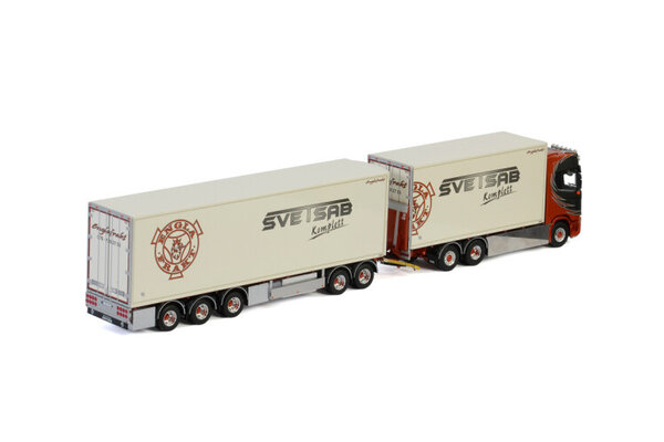 Scania Scania S Highline Rigid Truck 6x2 Twin Steer + Dolly 2 axle +Reefer Semitrailer 3 axle 'Englafrakt' - 1:50 - WSI Models