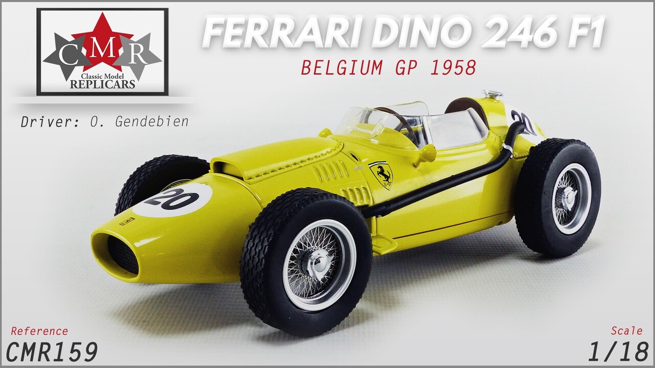 Formule 1 Ferrari Dino 246 #20 Belgien GP 1958 - 1:18 - CMR Classic Model Replicars Formule 1 Ferrari Dino 246 #20 Belgien GP 1958 - 1:18 - CMR Classic Model Replicars