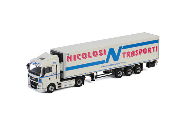 MAN MAN TGX XLX Euro 6 4x2 + Reefer Trailer 3 axle 'Nicolosi Trasporti' - 1:50 - WSI Models MAN MAN TGX XLX Euro 6 4x2 + Reefer Trailer 3 axle 'Nicolosi Trasporti' - 1:50 - WSI Models