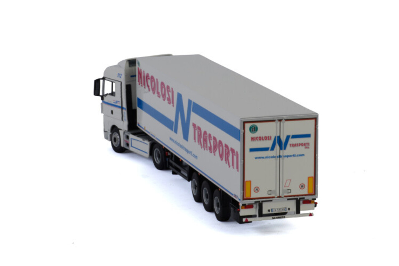MAN MAN TGX XLX Euro 6 4x2 + Reefer Trailer 3 axle 'Nicolosi Trasporti' - 1:50 - WSI Models MAN MAN TGX XLX Euro 6 4x2 + Reefer Trailer 3 axle 'Nicolosi Trasporti' - 1:50 - WSI Models