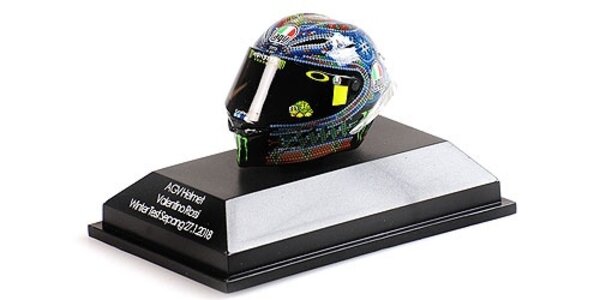 Helm AGV Helmet V. Rossi Winter Test Sepang 27.01.2018 - 1:8 - Minichamps Helm AGV Helmet V. Rossi Winter Test Sepang 27.01.2018 - 1:8 - Minichamps