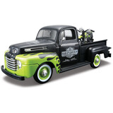 Ford Ford F-1 Pick Up 1948 + Harley Davidson FL Panhead - 1:24 - Maisto