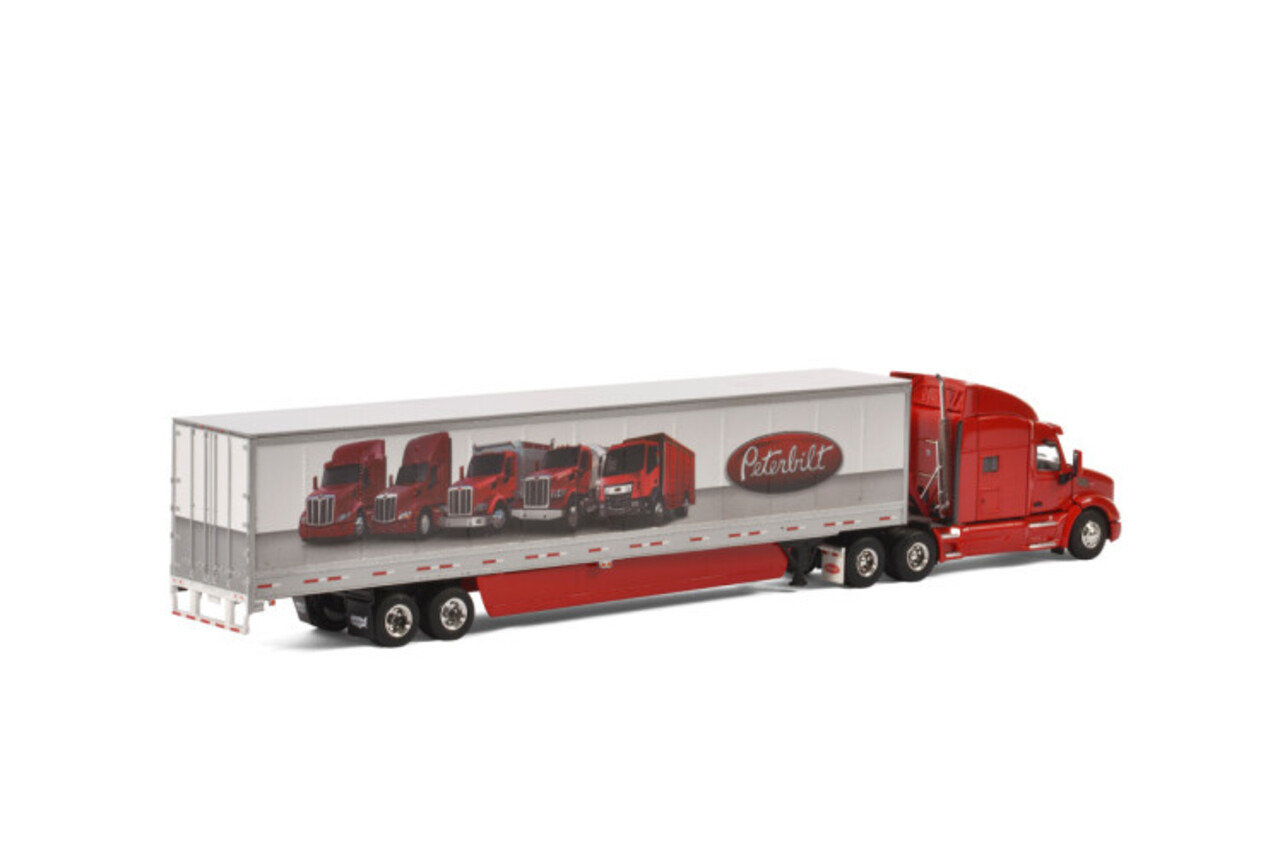 Peterbilt Peterbilt 579 6x4 + Box Trailer 2 Axle - 1:50 - WSI Models Peterbilt Peterbilt 579 6x4 + Box Trailer 2 Axle - 1:50 - WSI Models
