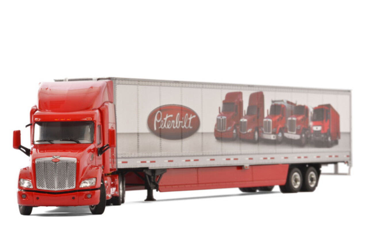 Peterbilt Peterbilt 579 6x4 + Box Trailer 2 Axle - 1:50 - WSI Models Peterbilt Peterbilt 579 6x4 + Box Trailer 2 Axle - 1:50 - WSI Models