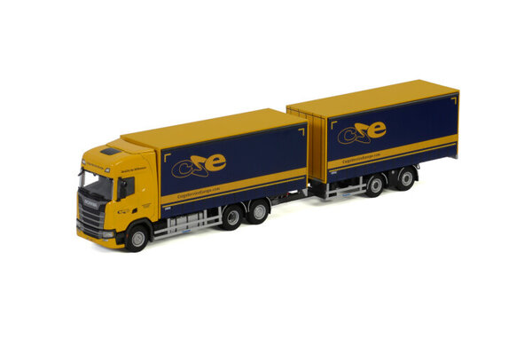 Scania Scania S Highline CS20H Rigid Box Truck 6x2 + Box Drawbar Trailer 2 axle 'CSE Logistics' - 1:50 - WSI Models Scania Scania S Highline CS20H Rigid Box Truck 6x2 + Box Drawbar Trailer 2 axle 'CSE Logistics' - 1:50 - WSI Models