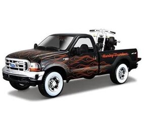 Ford Ford F-350 Super Duty Harley Davidson + FXSTB Night Train - 1:27 - Maisto Ford Ford F-350 Super Duty Harley Davidson + FXSTB Night Train - 1:27 - Maisto