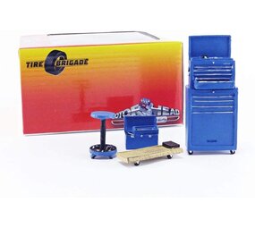 Tire Brigade Shop 4 Piece Tool Set - 1:18 - Motorhead Miniatures Tire Brigade Shop 4 Piece Tool Set - 1:18 - Motorhead Miniatures