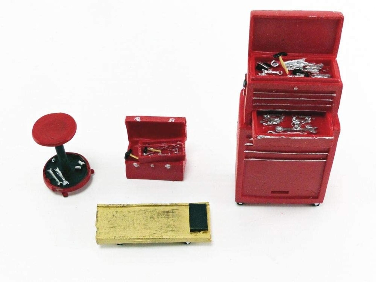 Tire Brigade Shop 4 Piece Tool Set - 1:18 - Motorhead Miniatures Tire Brigade Shop 4 Piece Tool Set - 1:18 - Motorhead Miniatures