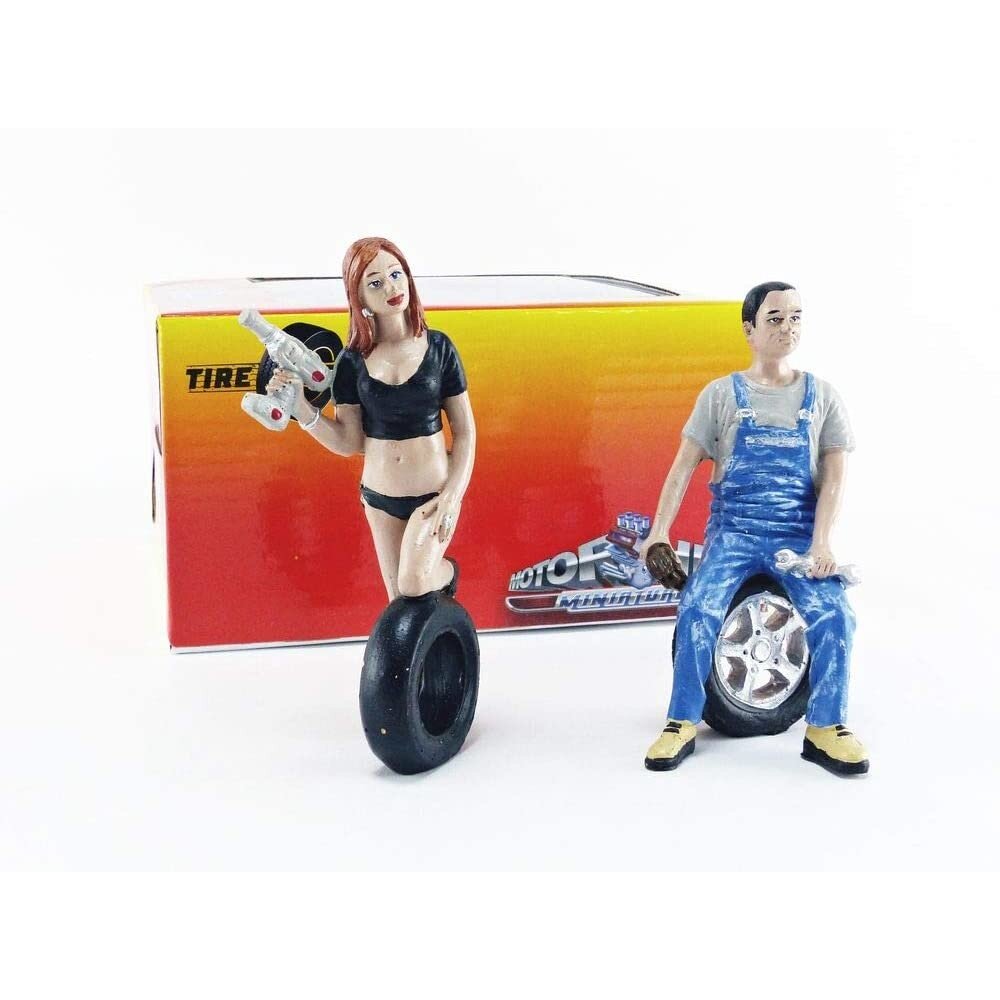 Ford Service Center (1945) Juego de figuras de 3 piezas 1/18 por Motorhead Miniatures Motorhead