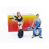 Tire Brigade Set #2 Derek & Michele - 1:18 - Motorhead Miniatures
