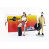 Tire Brigade Set #1 Andie & Gery - 1:18 - Motorhead Miniatures