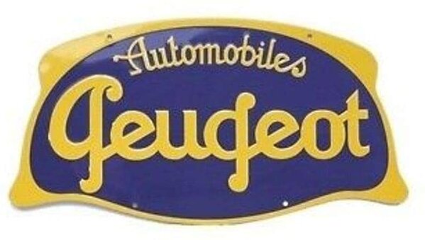 Blikken bord Blikken Bord Automobiles Peugeot (32 cm x 17 cm)