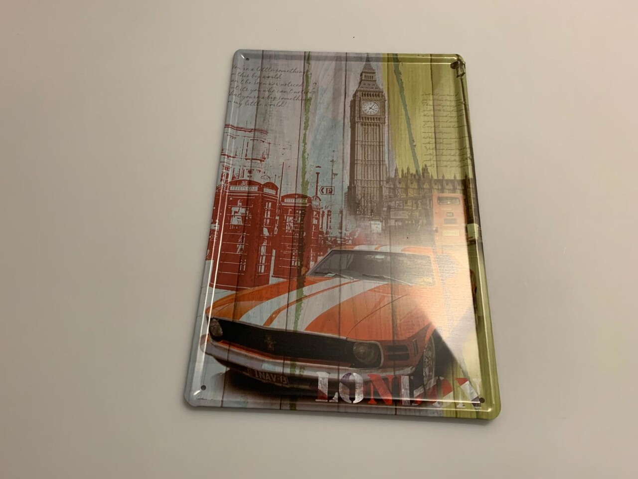 Blikken bord Blikken Bord Mustang (20 cm x 30 cm) Blikken bord Blikken Bord Mustang (20 cm x 30 cm)