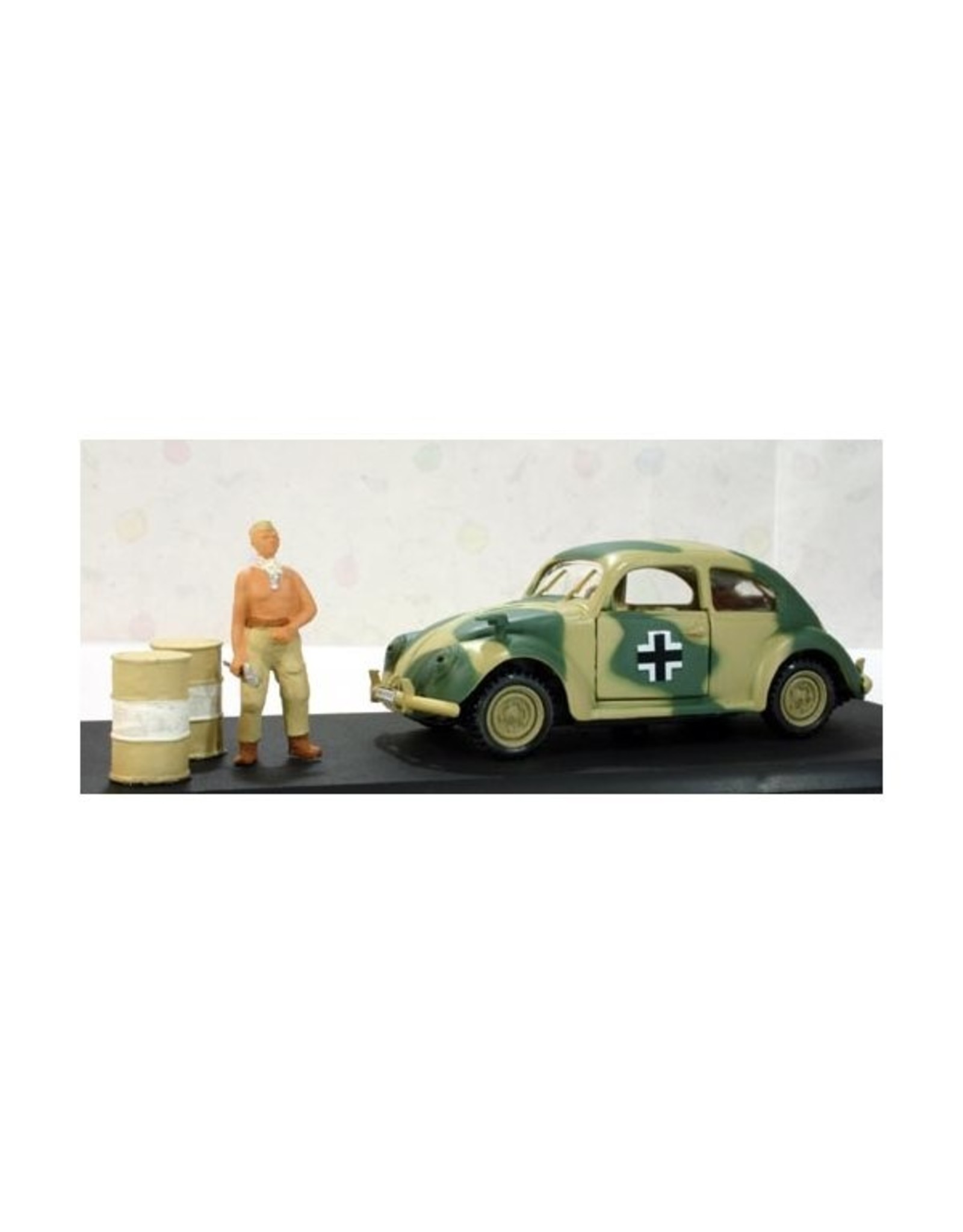 Modèle Réduit 1:43 Rio - Fiat 1500 Deutsche Afrika Korps 1941 - Jaune Militaire - RIO4551 - Neuf