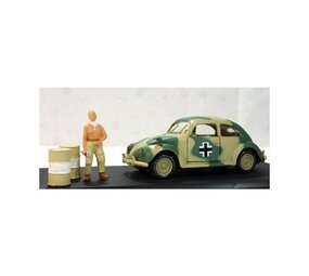 Volkswagen Volkswagen Beetle Afrika Korps Wehrmacht 1941 + Figure - 1:43 - Rio Volkswagen Volkswagen Beetle Afrika Korps Wehrmacht 1941 + Figure - 1:43 - Rio