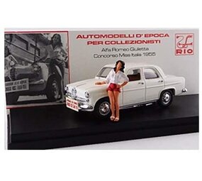 Alfa Romeo Alfa Romeo Giulietta Contest Miss Italy 1955 + Figure  - 1:43 - Rio Alfa Romeo Alfa Romeo Giulietta Contest Miss Italy 1955 + Figure  - 1:43 - Rio