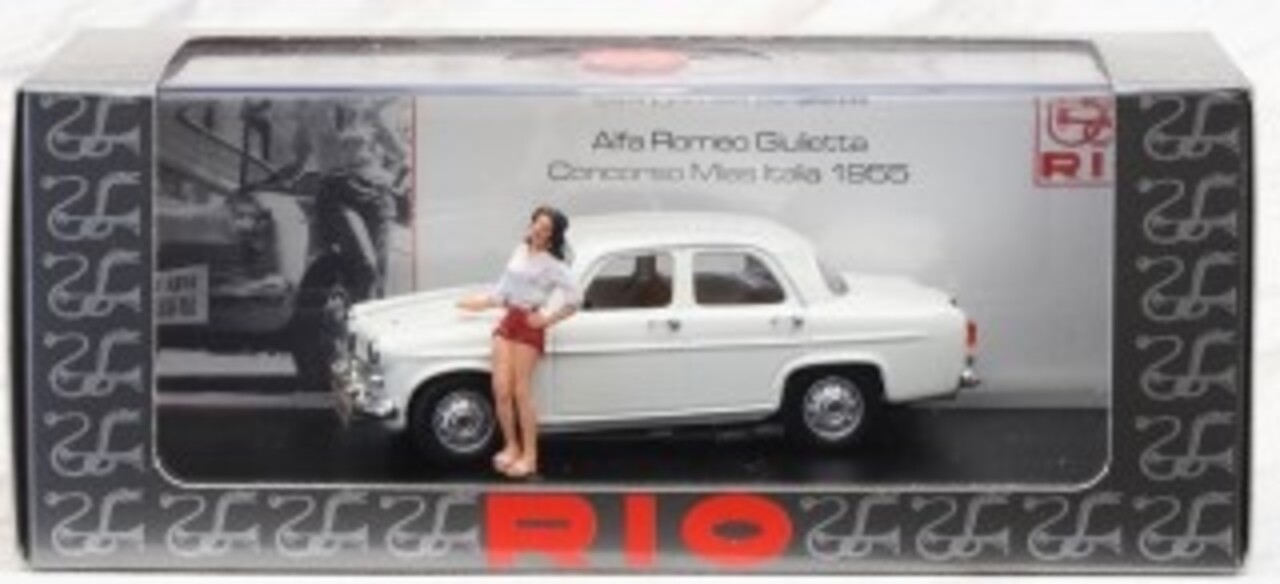Alfa Romeo Alfa Romeo Giulietta Contest Miss Italy 1955 + Figure  - 1:43 - Rio Alfa Romeo Alfa Romeo Giulietta Contest Miss Italy 1955 + Figure  - 1:43 - Rio