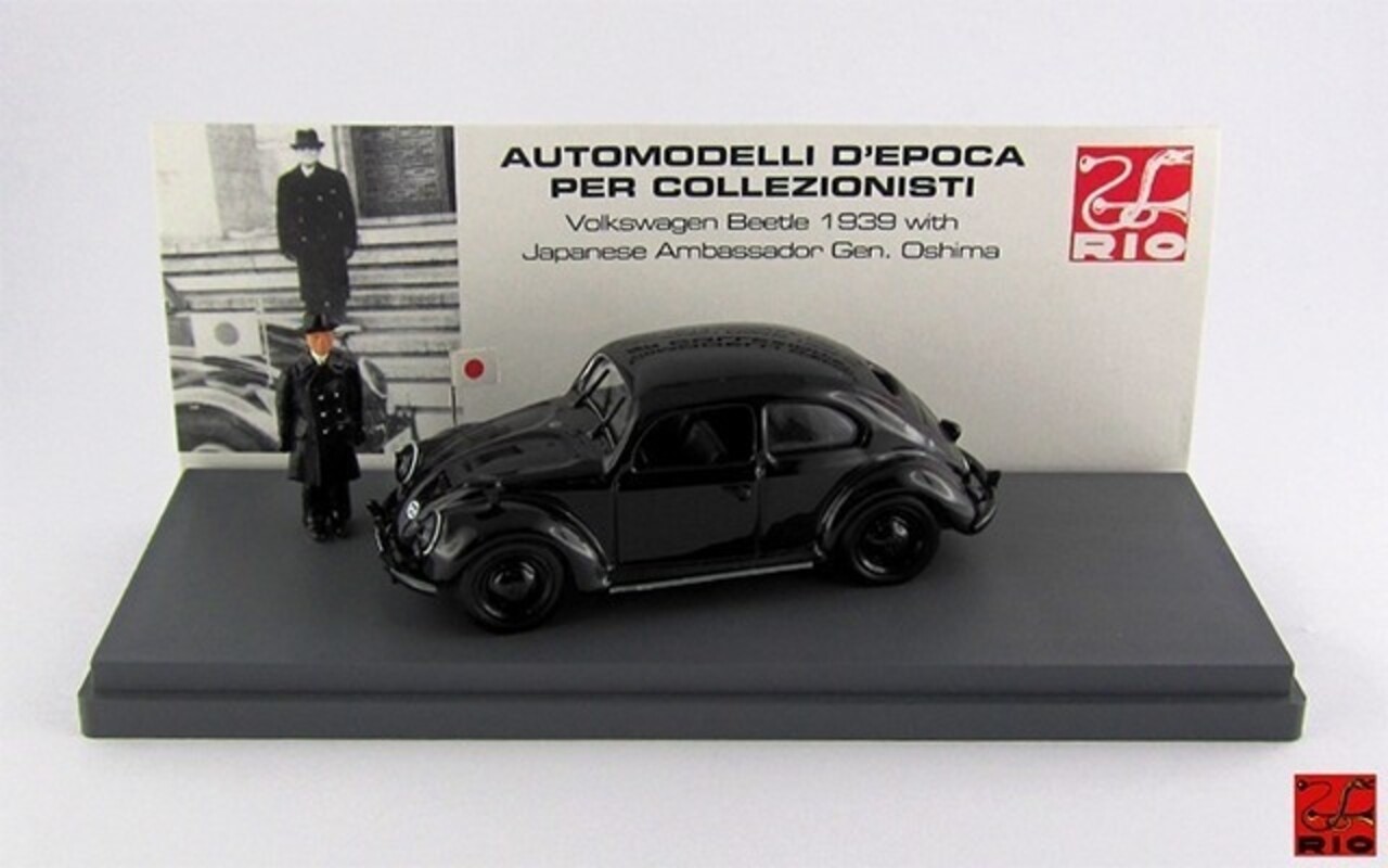 Volkswagen Volkswagen Beetle Maggiolino + Figure Japanese Ambassador General Oshima 1939 - 1:43 - Rio Volkswagen Volkswagen Beetle Maggiolino + Figure Japanese Ambassador General Oshima 1939 - 1:43 - Rio