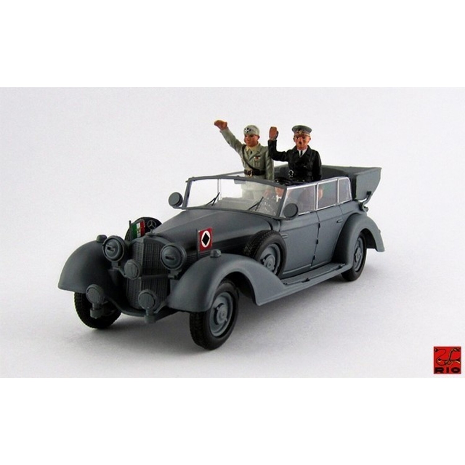 Miniature Voiture Rio 1/43 – Mercedes Benz 770 Cabriolet 1938 – Bordeaux