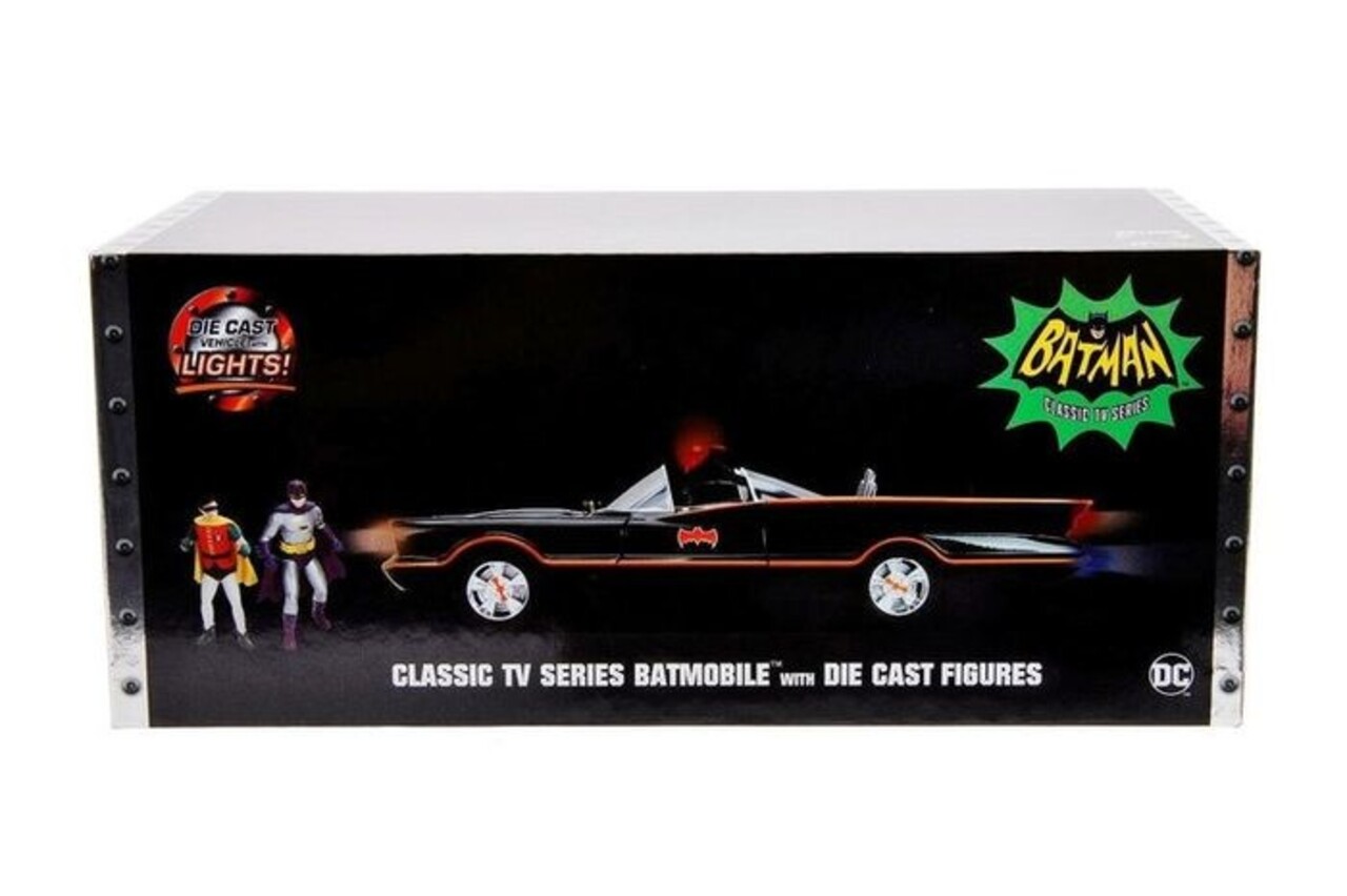 Movie Memorabilia Classic TV Series Batmobile + Die Cast Figures - 1:18 - Jada Toys Movie Memorabilia Classic TV Series Batmobile + Die Cast Figures - 1:18 - Jada Toys