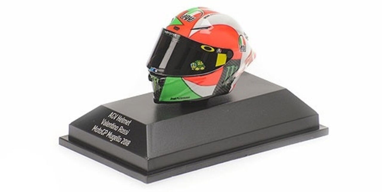Helm AGV Helmet V. Rossi MotoGP Mugello 2018 - 1:8 - Minichamps Helm AGV Helmet V. Rossi MotoGP Mugello 2018 - 1:8 - Minichamps