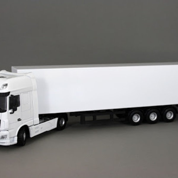 低床トレーラー 1/50 ミニカー DAF XF トラクタ 3軸低床トレーラー 