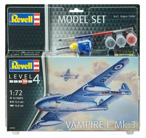 Vampire F Mk.3 + Aqua Color - 1:72 - Revell