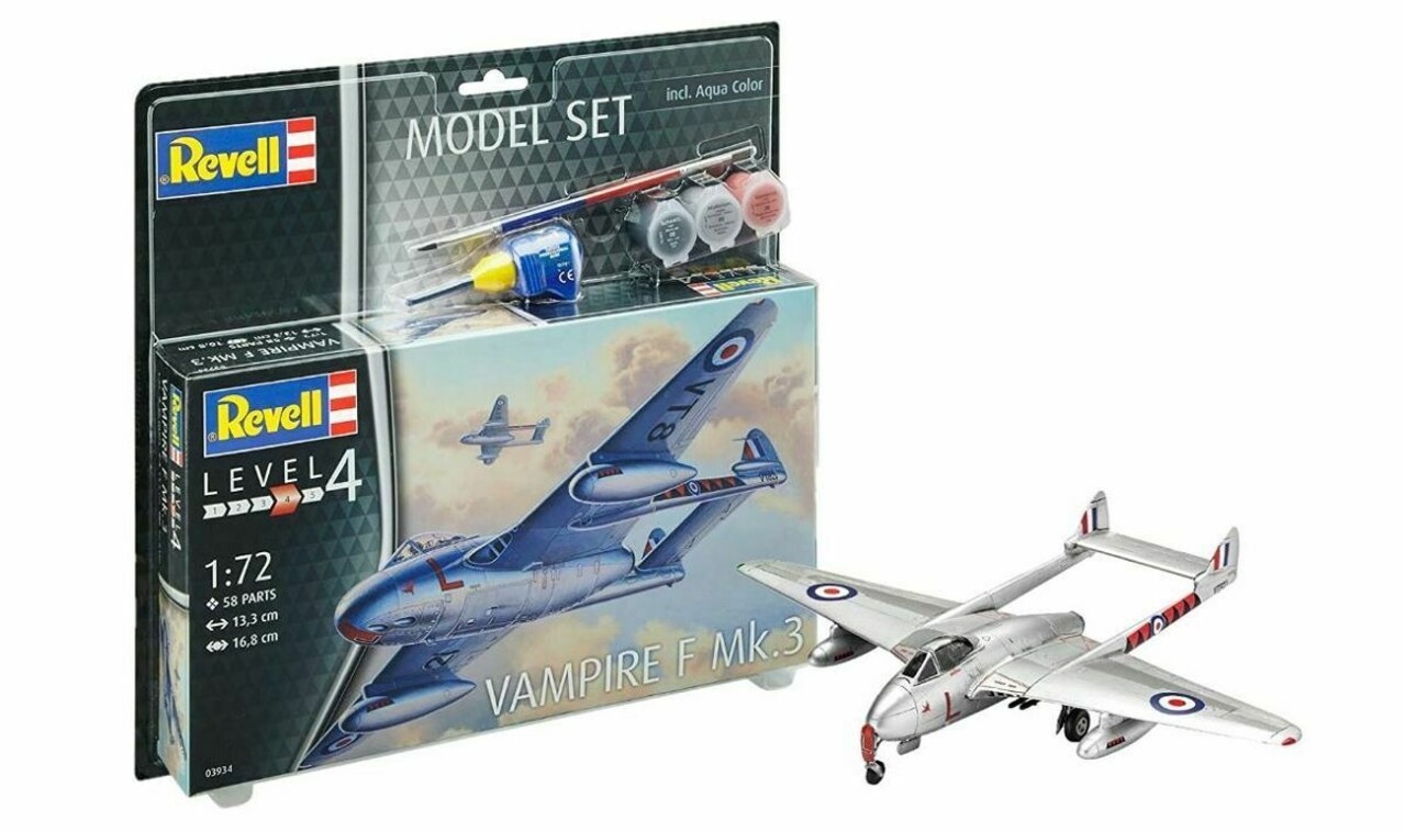 Vampire F Mk.3 + Aqua Color - 1:72 - Revell