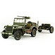 Willys Jeep Willys MB + Trailer + 37 mm Anti Tank Gun M3 1943  - 1:8 - PremiumX - Models