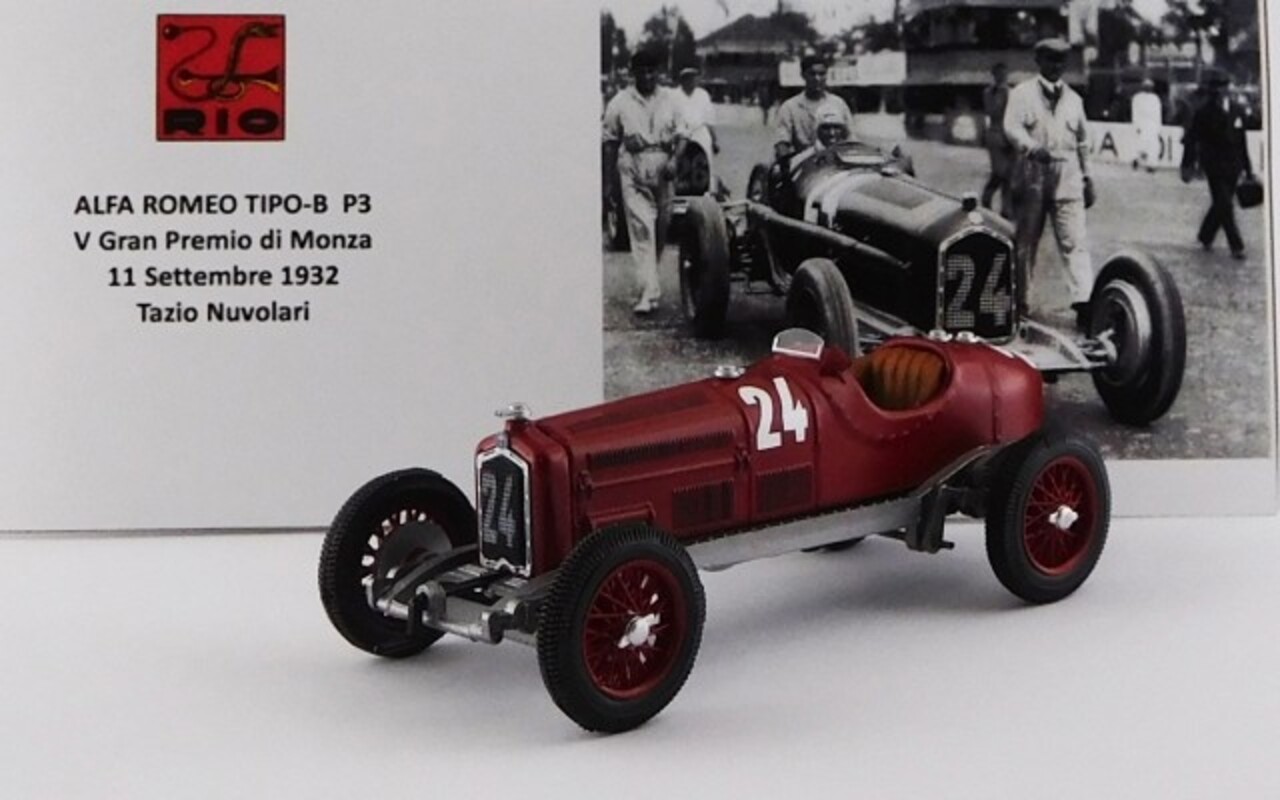 Formule 1 Formule 1 Alfa Romeo P3 V Tipo B #24 Gran Premio Monza (Italy) 1932 - 1:43 - Rio Formule 1 Formule 1 Alfa Romeo P3 V Tipo B #24 Gran Premio Monza (Italy) 1932 - 1:43 - Rio
