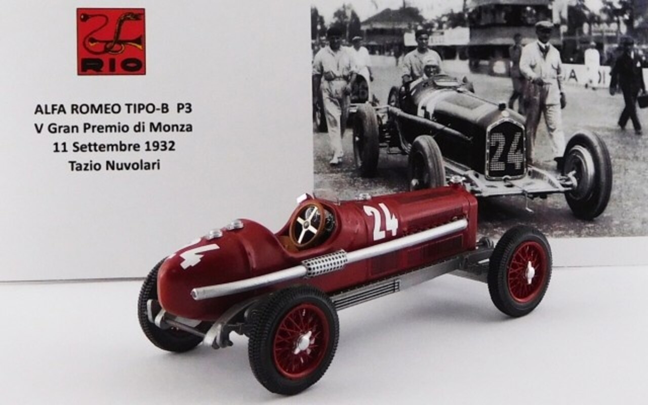 Formule 1 Formule 1 Alfa Romeo P3 V Tipo B #24 Gran Premio Monza (Italy) 1932 - 1:43 - Rio Formule 1 Formule 1 Alfa Romeo P3 V Tipo B #24 Gran Premio Monza (Italy) 1932 - 1:43 - Rio