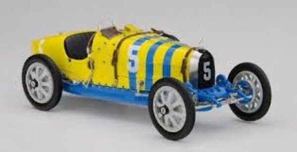 Formule 1 Bugatti Type 35 #5 National Colour Project Sweden 1924 - 1:18 - CMC Formule 1 Bugatti Type 35 #5 National Colour Project Sweden 1924 - 1:18 - CMC
