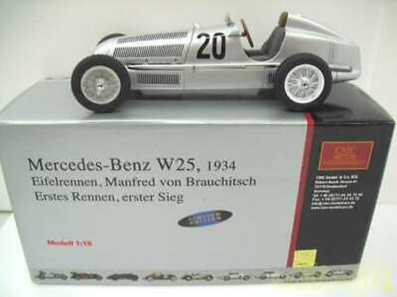 Mercedes-Benz Mercedes-Benz W 25 #20 Eifel Race Nürburgring 1934 - 1:18 - CMC Mercedes-Benz Mercedes-Benz W 25 #20 Eifel Race Nürburgring 1934 - 1:18 - CMC