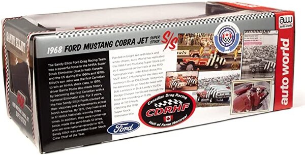 Ford Ford Mustang S/S Cobra Jet Sandy Elliot Performance Centre 1968 - 1:18 - Auto World Ford Ford Mustang S/S Cobra Jet Sandy Elliot Performance Centre 1968 - 1:18 - Auto World