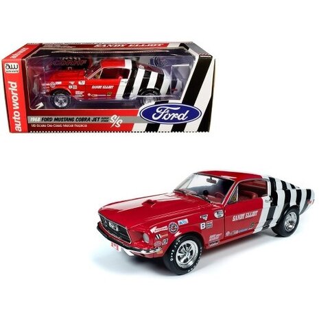 Ford Ford Mustang S/S Cobra Jet Sandy Elliot Performance Centre 1968 - 1:18 - Auto World Ford Ford Mustang S/S Cobra Jet Sandy Elliot Performance Centre 1968 - 1:18 - Auto World