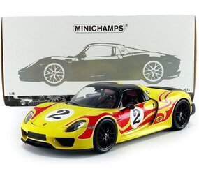 Porsche Porsche 918 Spyder Weissach Package 2015 - 1:18 - Minichamps Porsche Porsche 918 Spyder Weissach Package 2015 - 1:18 - Minichamps
