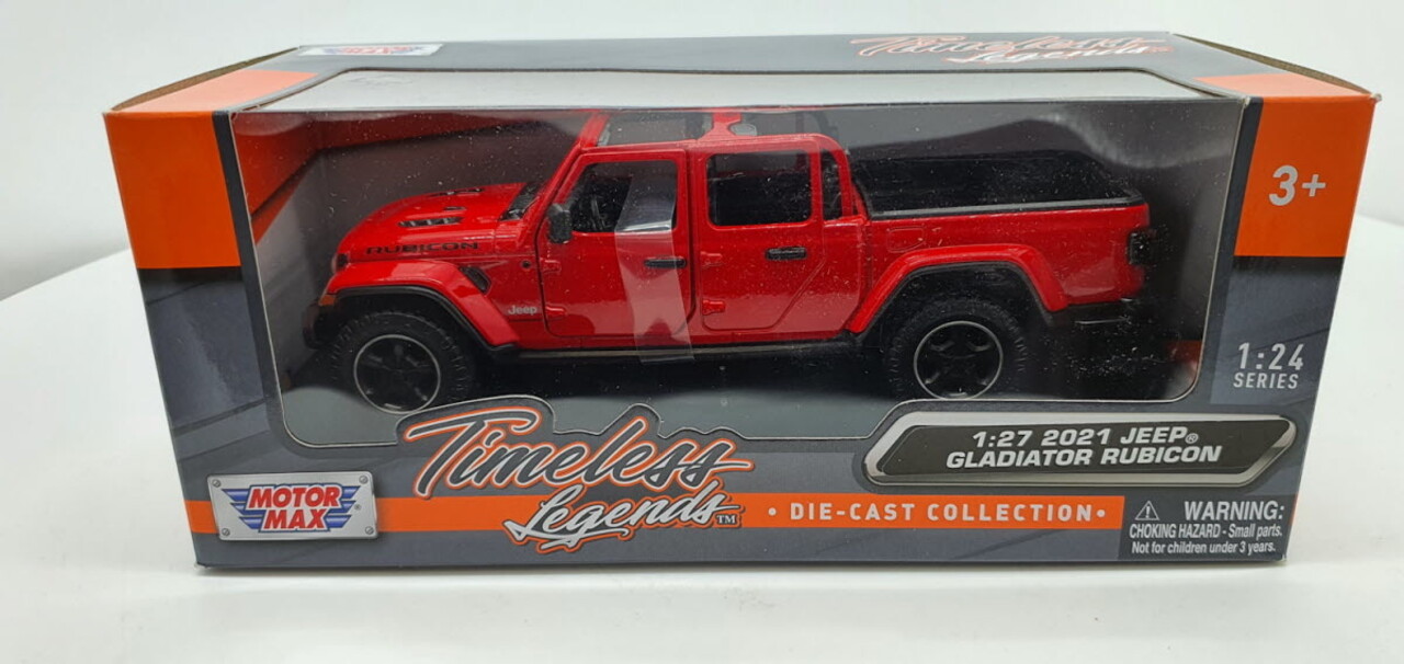 Jeep Jeep Gladiator Rubicon Crew Cab Pick Up Top Open 2021 - 1:27 - Motor Max Jeep Jeep Gladiator Rubicon Crew Cab Pick Up Top Open 2021 - 1:27 - Motor Max
