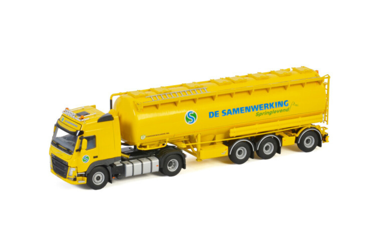 Volvo Volvo FM4 Globetrotter 4x2 + Bulk Semitrailer Animal Feed 3 Axle 'De Samenwerking' - 1:50 - WSI Models Volvo Volvo FM4 Globetrotter 4x2 + Bulk Semitrailer Animal Feed 3 Axle 'De Samenwerking' - 1:50 - WSI Models